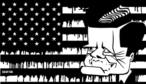 Cartoon: John Fitzgerald Kennedy (medium) by Xavi dibuixant tagged usa,president,kennedy,fitzgerald,john,caricature,jfk,jfk,john fitz gerald kennedy,präsident,usa,amerika,flagge,kennedys,karikatur,portrait,john,fitz gerald,kennedy,fitz,gerald