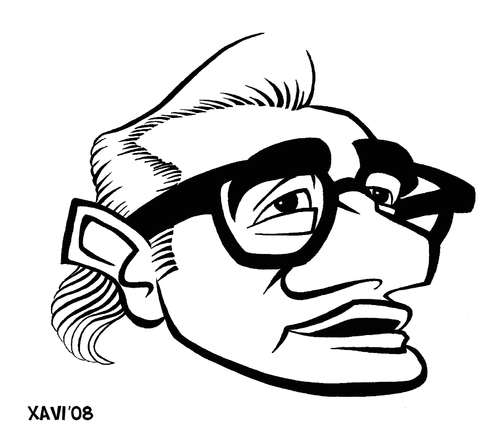 Cartoon: Martin Scorsese (medium) by Xavi dibuixant tagged star,hollywood,director,oscar,cinema,film,scorsese,martin,martin,scorsese,regisseur,usa,italien,blockbuster,taxi,driver,action,mann,portrait,karikatur,gesicht,brille