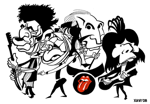 Cartoon: The Rolling Stones 00s (medium) by Xavi dibuixant tagged wood,ron,jagger,mick,watts,charlie,richards,keith,music,rock,caricature,stones,rolling,the,rolling stones,karikatur,portrait,illustration,band,rockband,rock,gruppe,keith richards,musik,musiker,charlie watts,mick jagger,ron wood,stars,promis,prominente,rolling,stones,keith,richards,charlie,watts,mick,jagger,ron,wood