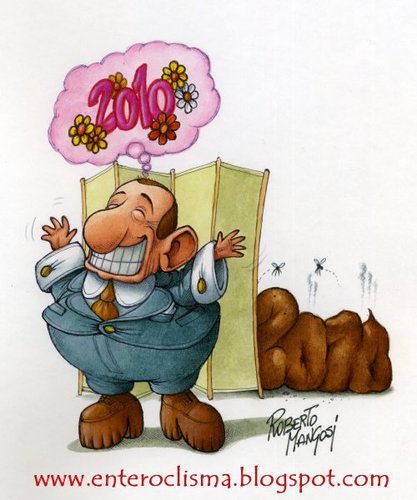 Cartoon: Berlusconi s alternative reality (medium) by Roberto Mangosi tagged berlusconi,2010