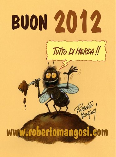 Cartoon: Fly s new year (medium) by Roberto Mangosi tagged new,year,2012