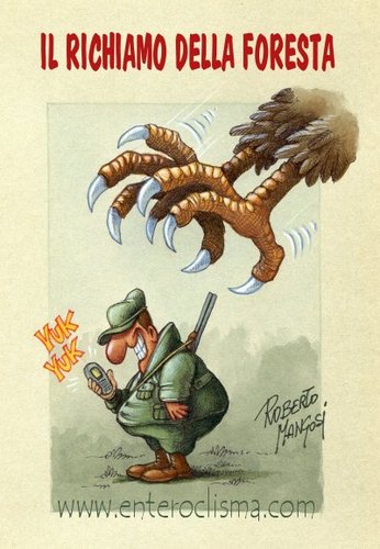 Cartoon: Hunting by cellular (medium) by Roberto Mangosi tagged hunting,nature