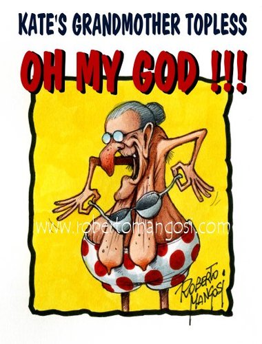 Cartoon: OH MY GOD !! (medium) by Roberto Mangosi tagged middleton,photo,topless,kate,closer