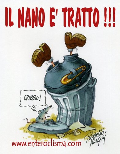 Cartoon: SILVIO IS OUT (medium) by Roberto Mangosi tagged berlusconi,dimission,bunga