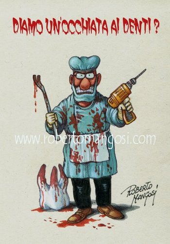 Cartoon: The Dentist (medium) by Roberto Mangosi tagged dentist,relax,medical