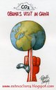 Cartoon: CO2 (small) by Roberto Mangosi tagged earth obama globalwarming