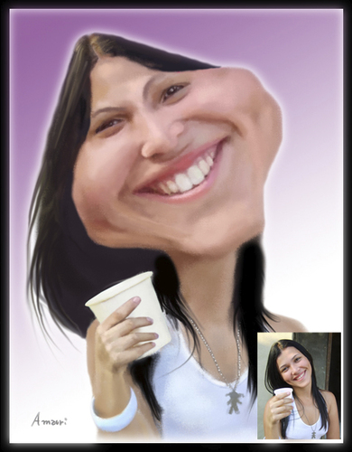 Cartoon: Caroline - order from my client (medium) by Amauri Alves tagged caricature,order,digital,photoshop