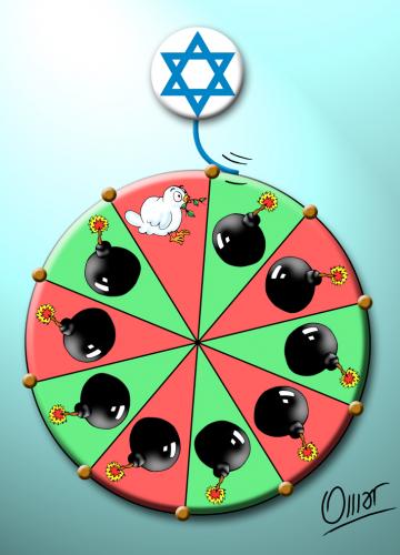 Cartoon: juego (medium) by riva tagged palestina,gaza,israel