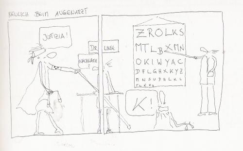 Cartoon: neulich beim augenarzt (medium) by kika tagged 4t6q36