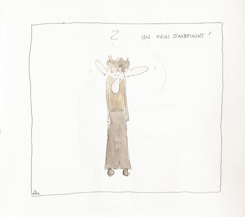 Cartoon: wo isn jetzt mein standpunkt? (medium) by kika tagged ez