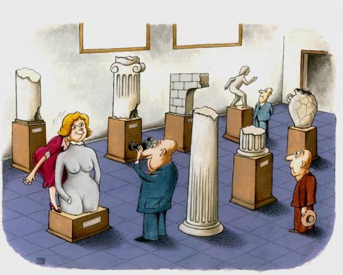 Cartoon: museum (medium) by ciosuconstantin tagged sculpture,