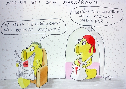Cartoon: Makkaronis (medium) by gore-g tagged makkaroni,nudeln,essen,trash