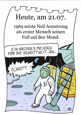 Cartoon: 21. Juli (medium) by chronicartoons tagged mondlandung