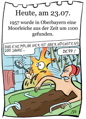 Cartoon: 23. Juli (medium) by chronicartoons tagged moorleiche