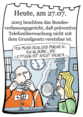 Cartoon: 27. Juli (medium) by chronicartoons tagged telefon,abhören