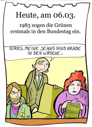 Cartoon: 6. März (medium) by chronicartoons tagged grüne,bundestag,politik,cartoon
