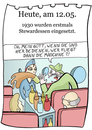 Cartoon: 12.Mai (small) by chronicartoons tagged flugzeug,stewardess,panik,saftschubse,cartoon