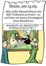 Cartoon: 15.Mai (small) by chronicartoons tagged manet,bad,frühstück,im,freien,museum,kunst,ausstellung,impressionismus,cartoon