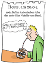 Cartoon: 20. April (small) by chronicartoons tagged nutella,kakao,strohhalm,cartoon