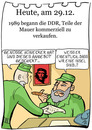 Cartoon: 29. Dezember (small) by chronicartoons tagged ddr,mauer,castro,fidel,honecker,cuba,sozialismus,cartoon