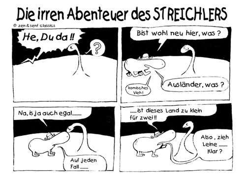 Cartoon: streichler und planetotier (medium) by zenundsenf tagged zenundsenf,planetotier,streichler