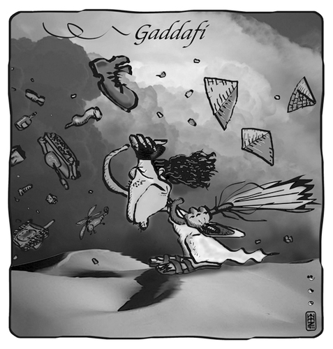 Cartoon: GADDAFI (medium) by zenundsenf tagged gaddafi,revolution,lybien,zenf,zensenf,zenundsenf,walter,andi