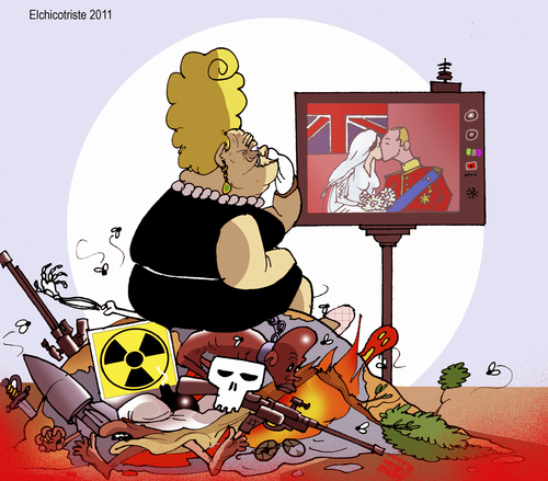 Cartoon: British chauvinism (medium) by ELCHICOTRISTE tagged war,uk,third,world