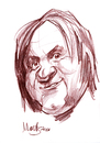 Cartoon: Gerard Depardieu (small) by Martynas Juchnevicius tagged gerard,depardieu,actor,movies,french,sketch,pencil,drawing