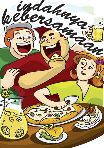 Cartoon: happy day (medium) by tomandrug tagged pizza
