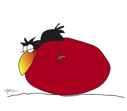 Cartoon: Frohe Ostern! (medium) by KADO tagged krähe,crow,animal,bird,kado,kadocartoons,cartoon,comic,humor,spass,illustration,dominika,kalcher,austria,styria,graz,ei,egg,ostern,easter