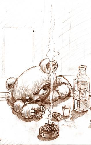 Cartoon: Harris an der Bar (medium) by brazil80 tagged trinken,teddy,bar