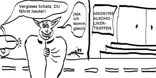 Cartoon: Versuchung (medium) by Walwing tagged vampir,alkohol,ehe,