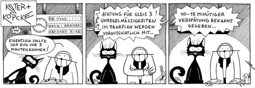 Cartoon: Kater und Köpcke (medium) by badham tagged badham,bahn,deutsche,köpcke,bonn,siegen,strip,si,kartuun,teartalestrust,kater