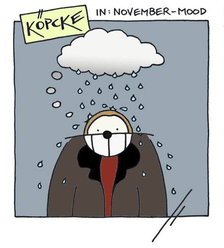 Cartoon: Novembermood (medium) by badham tagged hammel,björn,badham,kater,köpcke,bad,weather,november,cloudy