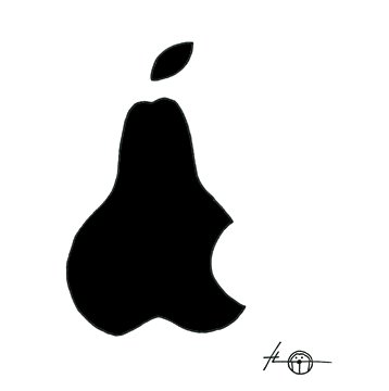 Cartoon: without words (medium) by badham tagged birne,apfel,fruit,pear,mac,apple