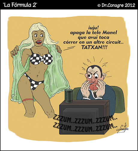 Cartoon: La Formula 2 (medium) by DrCoragre tagged dibuix,dibujo,drawing,humor,comic,illustration