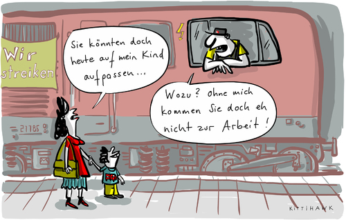 Kita und Bahn Streik