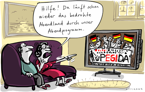 Cartoon: Pegida (medium) by kittihawk tagged kittihawk,2014,angst,pegida,demonstation,schwarz,rot,gold,deutschland,fahne,bedrohtes,abendland,abendprogramm,fernseher,gucken,sofa,wohnzimmer,medien,unser,braune,soße,rechte,stimmungsmache,patrioten,islamismus,kittihawk,2014,angst,pegida,demonstation,schwarz,rot,gold,deutschland,fahne,bedrohtes,abendland,abendprogramm,fernseher,gucken,sofa,wohnzimmer,medien,unser,braune,soße,rechte,stimmungsmache,patrioten,islamismus