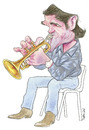 Cartoon: Chet Baker. (small) by Ricardo Soares tagged jazz,music