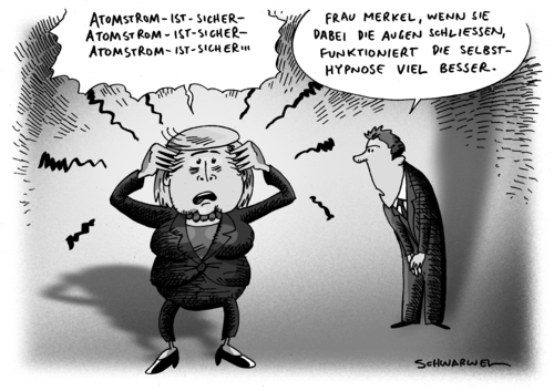 Cartoon: Atomkraft ist sicher (medium) by Schwarwel tagged atom,aromkraft,angela,merkel,sicher,gefahr,umwelt,natur,mensch,tod,zerstörung,reaktor,kraftwerk,uran,plutonium,explosion,gesundheit,krank,nuklear,notstand,radioaktivität,ausstieg,deutschland,regierung,politik,karikatur,schwarwel,atom,aromkraft,angela merkel,gefahr,umwelt,mensch,zerstörung,reaktor,kraftwerk,plutonium,uran,explosion,gesundheit,notstand,radioaktivität,deutschland,akw,angela,merkel,fukushima,japan,atomkraft,kernkraft,kernschmelze,gau,supergau,tschernobyl,radioaktiv,bundesregierung