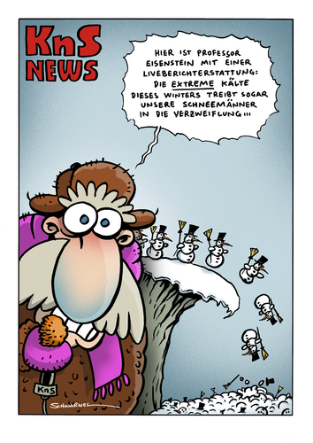 Cartoon: Cartoon von Schwarwel (medium) by Schwarwel tagged schwarwel,cartoon,witz,lustig,schweinevogel,professor,eisenstein,kälte,winter,news,bericht,live,reporter,nachichten,schneemann,kälte,winter,news,bericht,live,reporter,nachichten,professor,schneemann,nachrichten,report