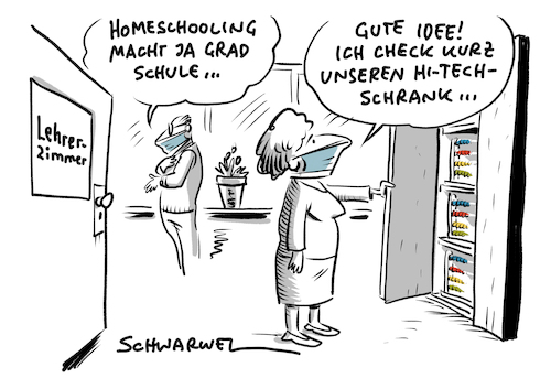 Cartoon: Corona Homeschooling (medium) by Schwarwel tagged corona,coronavirus,pandemie,virus,virologe,drosten,wuhan,china,seuche,grippe,pest,medikament,tod,tot,sterben,virusinfektion,klopapier,hamsterkäufe,flattenthecurve,stayhome,stayathome,shutdown,lockdown,quarantäne,homeoffice,coronapartys,rki,impfstoff,hände,waschen,seide,mundschutz,maske,masken,ausgangsbeschränkungen,schulschlieung,wirtschaftskrise,coronakrise,lunge,lungenkrankheit,schutzmaske,ffp3,sars,socialdistancing,cartoon,karikatur,schwarwel,gesundheitsminister,spahn,homeschooling,schule,fernunterricht,corona,coronavirus,pandemie,virus,virologe,drosten,wuhan,china,seuche,grippe,pest,medikament,tod,tot,sterben,virusinfektion,klopapier,hamsterkäufe,flattenthecurve,stayhome,stayathome,shutdown,lockdown,quarantäne,homeoffice,coronapartys,rki,impfstoff,hände,waschen,seide,mundschutz,maske,masken,ausgangsbeschränkungen,schulschlieung,wirtschaftskrise,coronakrise,lunge,lungenkrankheit,schutzmaske,ffp3,sars,socialdistancing,cartoon,karikatur,schwarwel,gesundheitsminister,spahn,homeschooling,schule,fernunterricht