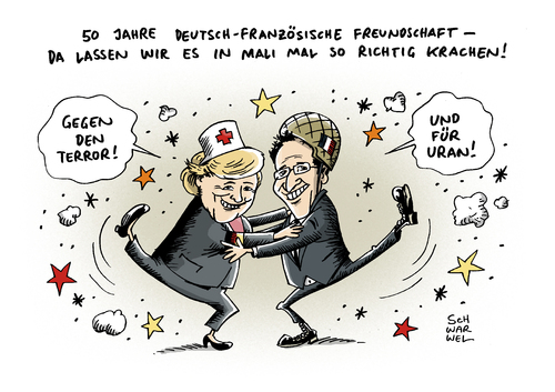 Cartoon: Elysee Mali (medium) by Schwarwel tagged gewalt,terror,krieg,freundschaft,frankreich,deutschland,mail,elysee,uran,merkel,karikatur,schwarwel,elysee,mail,deutschland,frankreich,freundschaft,krieg,terror,gewalt,uran,merkel,karikatur,schwarwel