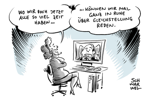 Cartoon: Equal Pay Day Gehaltslücke (medium) by Schwarwel tagged corona,coronavirus,pandemie,epidemie,virus,virusinfektion,öffentliches,leben,klopapier,hamsterkäufe,flattingthecurve,flatting,the,curve,covid19,eindämmung,shutdown,notstand,schließung,schulen,geschäfte,kindergarten,quarantäne,homeoffice,coronakrise,krankenhäuser,krankenhaus,pflegekräfte,ärzte,gefahr,angst,panik,coronapartys,robert,koch,institut,virologe,infektion,infektionen,verbreitung,risikogruppe,krank,krankheit,erkrankung,gesundheit,gesundheitsamt,hospitäler,impfung,impfstoff,cartoon,karikatur,schwarwel,prepper,ausgangssperre,equal,pay,day,equalpayday,gleichstellung,gleichberechtigung,gleicher,lohn,gehalt,job,arbeit,diskriminierung,minderheit,frau,frauen,feminismus,feminist,corona,coronavirus,pandemie,epidemie,virus,virusinfektion,öffentliches,leben,klopapier,hamsterkäufe,flattingthecurve,flatting,the,curve,covid19,eindämmung,shutdown,notstand,schließung,schulen,geschäfte,kindergarten,quarantäne,homeoffice,coronakrise,krankenhäuser,krankenhaus,pflegekräfte,ärzte,gefahr,angst,panik,coronapartys,robert,koch,institut,virologe,infektion,infektionen,verbreitung,risikogruppe,krank,krankheit,erkrankung,gesundheit,gesundheitsamt,hospitäler,impfung,impfstoff,cartoon,karikatur,schwarwel,prepper,ausgangssperre,equal,pay,day,equalpayday,gleichstellung,gleichberechtigung,gleicher,lohn,gehalt,job,arbeit,diskriminierung,minderheit,frau,frauen,feminismus,feminist