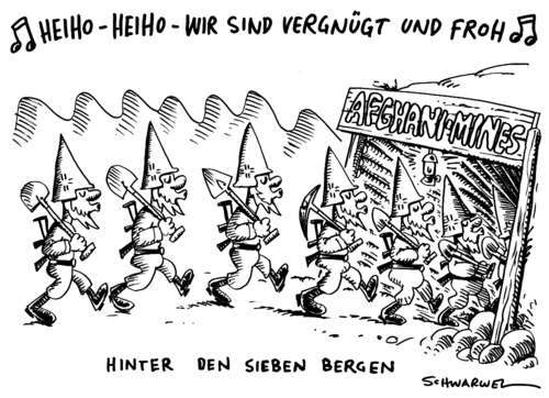 Cartoon: Frauenquote für Führungspositi (medium) by Schwarwel tagged rohstoffvorkommen,afghanistan,karikatur,schwarwel