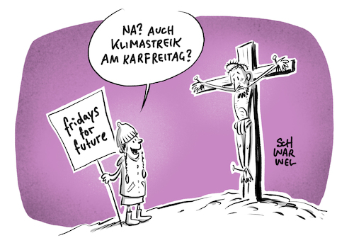 Cartoon: Fridays for Future trotz Ferien (medium) by Schwarwel tagged fridays,for,future,fridaysforfuture,schülerstreik,schülerdemo,klimaschutz,klimawandel,umweltschutz,klima,umweltschützer,klimaschützer,schüler,schulfplicht,ferien,schule,schwänzen,schulschwänzer,ostern,osterhase,jesus,kreuz,erde,natur,naturschutz,schülerproteste,protest,demonstration,karfreitag,aktivisten,klimapolitik,greta,thunberg,pariser,klimaziele,klimaaktivistin,parents,schulverweise,eiersuche,eier,osterkörbchen,cartoon,karikatur,schwarwel,fridays,for,future,fridaysforfuture,schülerstreik,schülerdemo,klimaschutz,klimawandel,umweltschutz,klima,umweltschützer,klimaschützer,schüler,schulfplicht,ferien,schule,schwänzen,schulschwänzer,ostern,osterhase,jesus,kreuz,erde,natur,naturschutz,schülerproteste,protest,demonstration,karfreitag,aktivisten,klimapolitik,greta,thunberg,pariser,klimaziele,klimaaktivistin,parents,schulverweise,eiersuche,eier,osterkörbchen,cartoon,karikatur,schwarwel