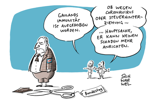 Cartoon: Gauland Immunität aufgehoben (medium) by Schwarwel tagged gauland,afd,alternative,für,deutschland,immunität,aufgehoben,steuerhinterziehung,bundestag,politiker,rechtsextremismus,rechtsextrem,rechtspopulismus,nazi,nazis,neonazis,nonazis,rassisten,rassismus,nazipartei,nationalsozialismus,finanzamt,steruern,steuerfahndung,coronavirus,china,virus,ansteckung,ansteckungsgefahr,fraktionschef,fraktion,abgeordneter,staatsanwaltschaft,steuerbetrug,wuhan,epidemie,krank,krankheit,vogelschiss,holocaust,antisemitismus,antisemit,cartoon,karikatur,schwarwel,gauland,afd,alternative,für,deutschland,immunität,aufgehoben,steuerhinterziehung,bundestag,politiker,rechtsextremismus,rechtsextrem,rechtspopulismus,nazi,nazis,neonazis,nonazis,rassisten,rassismus,nazipartei,nationalsozialismus,finanzamt,steruern,steuerfahndung,coronavirus,china,virus,ansteckung,ansteckungsgefahr,fraktionschef,fraktion,abgeordneter,staatsanwaltschaft,steuerbetrug,wuhan,epidemie,krank,krankheit,vogelschiss,holocaust,antisemitismus,antisemit,cartoon,karikatur,schwarwel