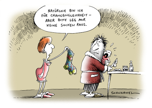 Cartoon: Gleichberechtigung (medium) by Schwarwel tagged gleichstellung,gleichberechtigung,frauen,frau,frauentag,frauenquote,feminismus,feministinnen,feministin,frauenbild,frauenwahlrecht,geschlecht,geschlechterordnung,selbstbestimmung,sexismus,homophob,homophobie,lesben,sexistisch,metoo,emanzipation,gleichberechtigung