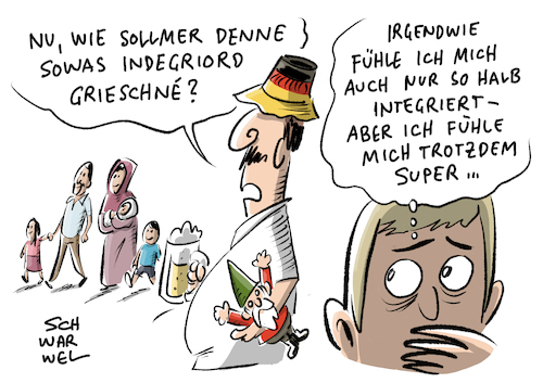 Cartoon: Integration Akzeptanz fehlt (medium) by Schwarwel tagged flüchtlinge,geflühtete,flüchtlingskrise,flüchtlingspolitik,asylpolitik,asyl,asylsuchende,integration,willkommenskultur,terror,krieg,wur,hass,nazi,nazis,rechtsextrem,rechtsextremismus,ausländer,ausländerfeindlichkeit,migranten,migration,integrieren,studie,bertelsmann,stiftung,deutsch,deutsche,deutschland,national,nationalistisch,wutbürger,rassenhass,xenophobie,angst,toleranz,akzeptanz,weltoffenheit,vielfalt,religion,muslime,burka,niqab,moslem,moscheen,einwanderer,einwanderung,syrien,flucht,verfolgung,karikatur,schwarwel,flüchtlinge,geflühtete,flüchtlingskrise,flüchtlingspolitik,asylpolitik,asyl,asylsuchende,integration,willkommenskultur,terror,krieg,wur,hass,nazi,nazis,rechtsextrem,rechtsextremismus,ausländer,ausländerfeindlichkeit,migranten,migration,integrieren,studie,bertelsmann,stiftung,deutsch,deutsche,deutschland,national,nationalistisch,wutbürger,rassenhass,xenophobie,angst,toleranz,akzeptanz,weltoffenheit,vielfalt,religion,muslime,burka,niqab,moslem,moscheen,einwanderer,einwanderung,syrien,flucht,verfolgung,karikatur,schwarwel