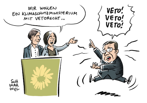 Cartoon: Klimaschutzministerium Veto (medium) by Schwarwel tagged annalena,baerbock,dir,grüne,grünen,partei,wahl,wahlen,bundestagswahl,bundeskanzlerin,bundeskanzler,klimaschutzministerium,vetoecht,klimaschutz,klimawandel,klimaleugner,klimagegner,umwelt,umweltschutz,natur,naturschutz,wahlprogramm,sofortprogramm,wirtschaft,politik,robert,habeck,öko,ökologie,klimaneutralität,pariser,klimaschutzabkommen,kohleausstieg,tempolimit,co2,cartoon,karikatur,schwarwel,annalena,baerbock,dir,grüne,grünen,partei,wahl,wahlen,bundestagswahl,bundeskanzlerin,bundeskanzler,klimaschutzministerium,vetoecht,klimaschutz,klimawandel,klimaleugner,klimagegner,umwelt,umweltschutz,natur,naturschutz,wahlprogramm,sofortprogramm,wirtschaft,politik,robert,habeck,öko,ökologie,klimaneutralität,pariser,klimaschutzabkommen,kohleausstieg,tempolimit,co2,cartoon,karikatur,schwarwel